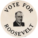 "VOTE FOR ROOSEVELT" PORTRAIT BUTTON HAKE #2010.