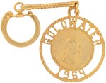 "GOLDWATER 1964" ORNATE DIE CUT KEY FOB.