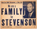 "WE ARE A FAMILY FOR STEVENSON" CALIFORNIA CAMPAIGN POSTER.