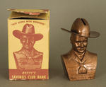 "HOPALONG CASSIDY SAVINGS CLUB SAVING RODEO BANK" BOXED.