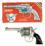 "EAGLE/A SIX SHOOTER TOY CAP PISTOL" BY KILGORE BOXED.