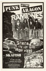 RAMONES "PUNK AT THE ARAGON" 1977 CHICAGO CONCERT POSTER.