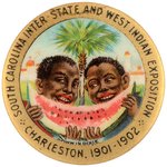 "DOWN IN DIXIE" SOUTH CAROLINA 1901-1902 CHARLESTON EXPOSITION BUTTON.