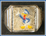 "INGERSOLL" MICKEY MOUSE/DONALD DUCK BOXED RING DISPLAY.