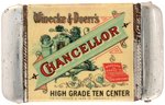 CHANCELLOR CIGAR SALESMAN'S GIVE-AWAY MATCH SAFE C. 1905 PROMOTING "HIGH GRADE TEN CENTER".