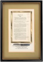 LYNDON JOHNSON BILL SIGNING PEN.