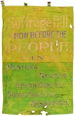 "SUFFRAGE BILL NOW BEFORE THE PEOPLE" UNIQUE JUST GOVERNMENT LEAGUE PARADE BANNER.