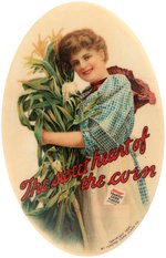 POCKET MIRROR FOR KELLOGG'S TOASTED CORN FLAKES SHOWING "THE SWEET HEART OF THE CORN".