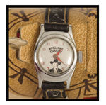 "HOPALONG CASSIDY WRISTWATCH" ON SADDLE IN DISPLAY BOX.