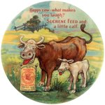 POCKET MIRROR FOR SUCRENE FEED HAPPY COW AND CALF CARTOON VARIETY.