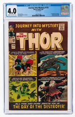 JOURNEY INTO MYSTERY #119 AUGUST 1965 CGC 4.0 VG (FIRST WARRIORS THREE).