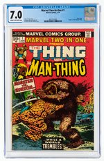 MARVEL TWO-IN-ONE #1 JANUARY 1974 CGC 7.0 FINE/VF.