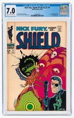 NICK FURY, AGENT OF S.H.I.E.L.D. #5 OCTOBER 1968 CGC 7.0 FINE/VF.