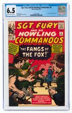 SGT. FURY AND HIS HOWLING COMMANDOS #6 MARCH 1964 CGC 6.5 FINE+.