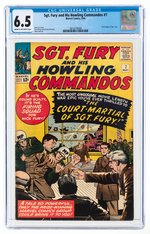 SGT. FURY AND HIS HOWLING COMMANDOS #7 MAY 1964 CGC 6.5 FINE+.