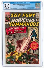 SGT. FURY AND HIS HOWLING COMMANDOS #8 JULY 1964 CGC 7.0 FINE/VF (FIRST PERCIVAL PINKERTON).