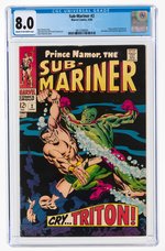 SUB-MARINER #2 JUNE 1968 CGC 8.0 VF.