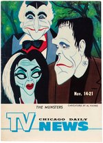 THE MUNSTERS - TV NEWS RARE REGIONAL NEWSPAPER SUPPLEMENT.