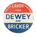 DEWEY 1944 LABOR ENDORSEMENT 3.5".