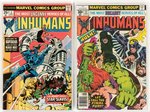 INHUMANS RUN OF 11 BRONZE AGE ISSUES.