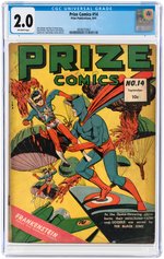 PRIZE COMICS #14 SEPTEMBER 1941 CGC 2.0 GOOD.