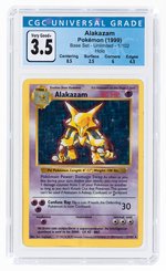 1999 POKÉMON BASE SET ALAKAZAM 1/102 HOLO SHADOWLESS CGC 3.5 VG+.