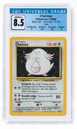 1999 POKÉMON BASE SET CHANSEY 3/102 HOLO UNLIMITED CGC 8.5 NM/MINT+.