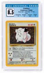 1999 POKÉMON BASE SET CLEFAIRY 5/102 HOLO UNLIMITED CGC 8.5 NM/MINT+.