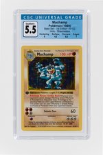 1999 POKÉMON BASE SET MACHAMP 8/102 HOLO SHADOWLESS 1ST EDITION CGC 5.5 EXC+.