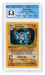 1999 POKÉMON BASE SET MACHAMP 8/102 HOLO 1ST EDITION CGC 5.5 EX+.