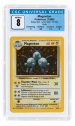 1999 POKÉMON BASE SET MAGNETON 9/102 HOLO UNLIMITED CGC 8 NM/MINT.