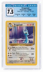 1999 POKÉMON BASE SET DRAGONAIR 18/102 UNLIMITED CGC 7.5 NM+.