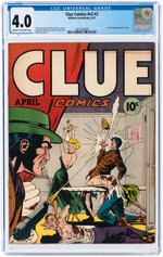 CLUE COMICS VOL. 2 #2 APRIL 1947 CGC 4.0 VG.