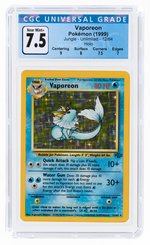 1999 POKÉMON JUNGLE SET VAPOREON 12/64 HOLO UNLIMITED CGC 7.5 NM+.