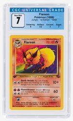 1999 POKÉMON JUNGLE SET FLAREON 19/64 NON-HOLO 1ST EDITION CGC 7 NM.