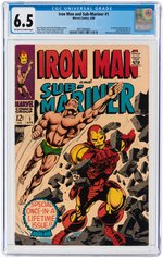 IRON MAN AND SUB-MARINER #1 APRIL 1968 CGC 6.5 FINE+.