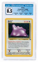 1999 POKÉMON FOSSIL SET DITTO 3/62 HOLO UNLIMITED CGC 8.5 NM/MINT+.