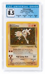 1999 POKÉMON FOSSIL SET HITMONLEE 7/62 HOLO UNLIMITED CGC 8.5 NM/MINT+.