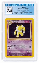 1999 POKEMON FOSSIL SET HYPNO 8/62 HOLO UNLIMITED CGC 7.5 NM+.