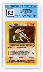 1999 POKÉMON FOSSIL SET KABUTOPS 9/62 HOLO UNLIMITED CGC 8.5 NM/MINT+.