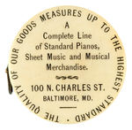 "THE KRANZ-SMITH PIANO CO." EARLY CELLO TAPE MEASURE.