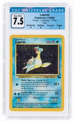 1999 POKÉMON FOSSIL SET LAPRAS 10/62 HOLO UNLIMITED CGC 7.5 NM+.