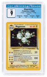 1999 POKÉMON FOSSIL SET MAGNETON 11/62 HOLO UNLIMITED CGC 9 MINT.