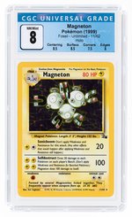 1999 POKÉMON FOSSIL SET MAGNETON 11/62 HOLO UNLIMITED CGC 8 NM/MINT.