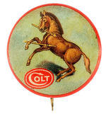 HIGHLY SOUGHT, RARELY OFFERED, "COLT" FIREARMS BUTTON FROM THE POTTER COLLECTION.