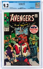 AVENGERS #54 JULY 1968 CGC 9.2 NM- (FIRST NEW MASTERS OF EVIL).