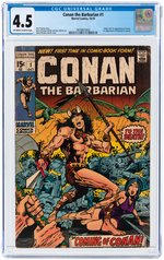 CONAN THE BARBARIAN #1 OCTOBER 1970 CGC 4.5 VG+ (FIRST CONAN).