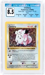 1999 POKÉMON BASE SET CLEFAIRY 5/102 1ST EDITION HOLO CGC 8.5 NM/MINT+.