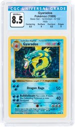 1999 POKÉMON BASE SET GYARADOS 6/102 1ST EDITION HOLO CGC 8.5 NM/MINT+.