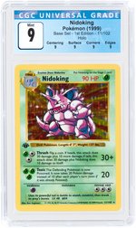 1999 POKÉMON BASE SET NIDOKING 11/102 1ST EDITION HOLO CGC 9 MINT.